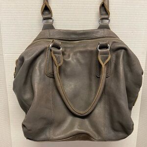 Capri Smoke Grey Soft Leather Satchel